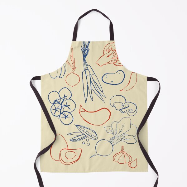 Item preview, Minimalist illustration of various vegetables in red and blue. Sketch in trend designed and sold by AlarconStudio.
