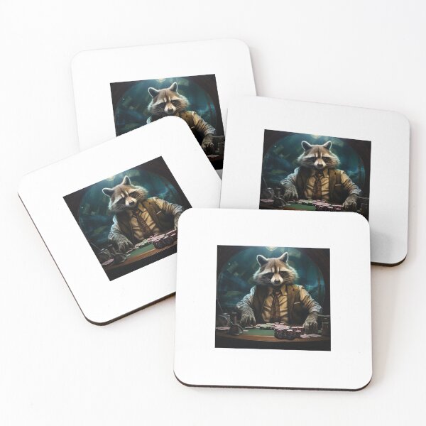 Item preview, A raccoon plays poker designed and sold by ronpon.
