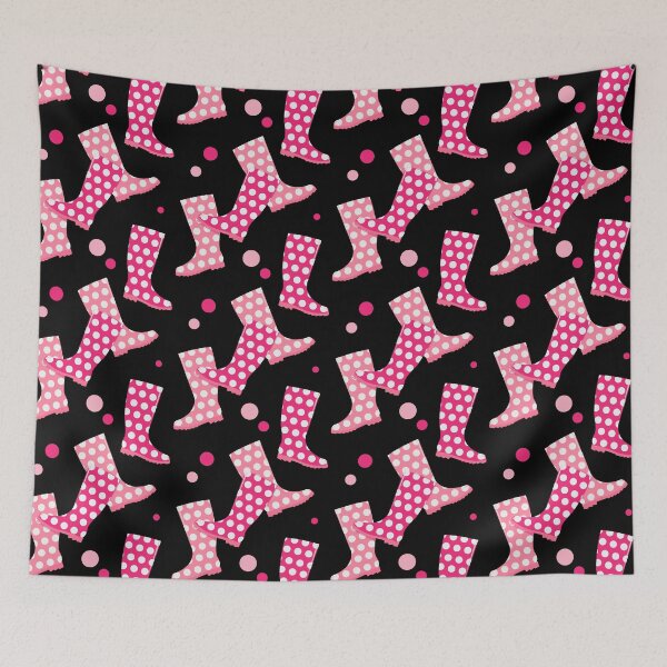 Item preview, Pink Polka Dot Wellington Boots designed and sold by CreativeBridge.