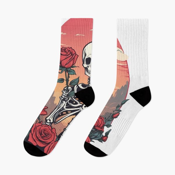 Item preview, Skeleton holding a red rose. designed and sold by wplamkung.