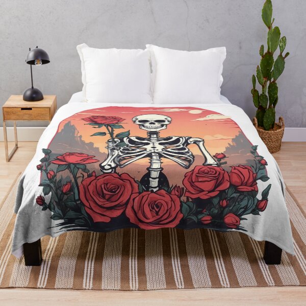 Item preview, Skeleton holding a red rose. designed and sold by wplamkung.