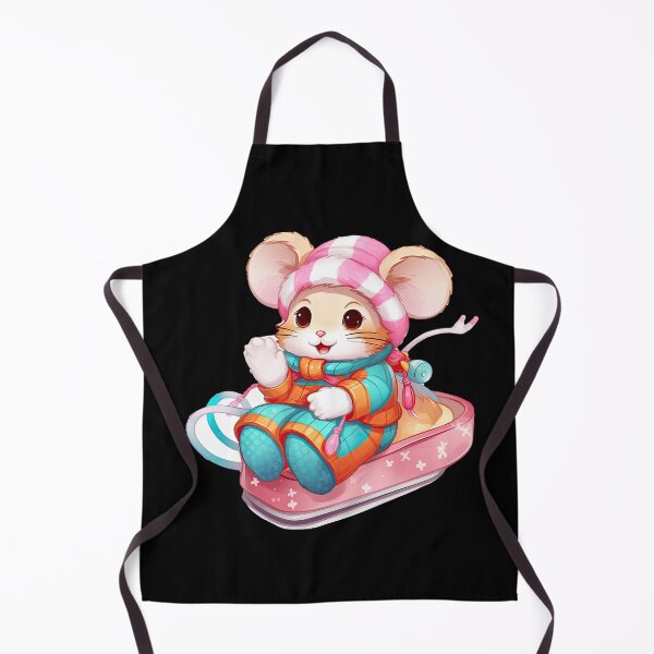 Item preview, Mouse in the snow: Cozy sledding fun in warm clothes designed and sold by WallGemsArt.