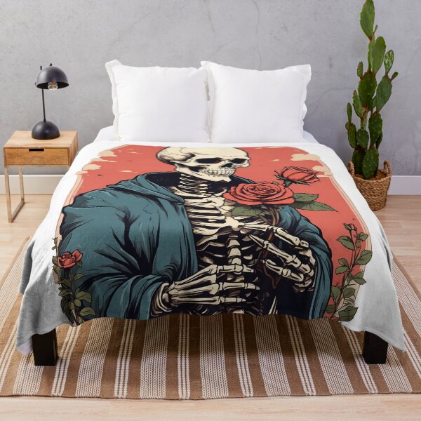 Item preview, Skeleton holding a red rose. designed and sold by wplamkung.