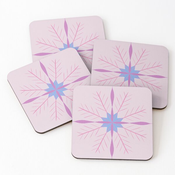 Item preview, Minimalist snowflake in pink motif designed and sold by martaaileen.
