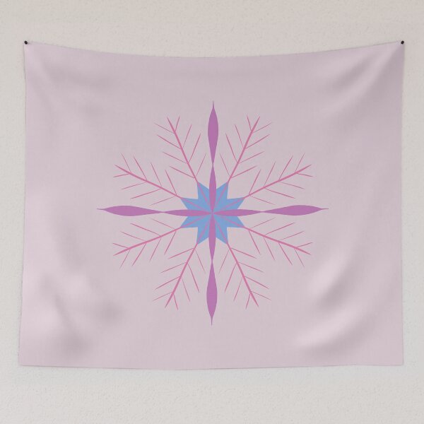 Item preview, Minimalist snowflake in pink motif designed and sold by martaaileen.