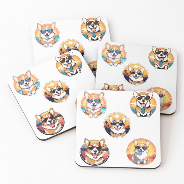 Item preview, Smiling corgi\Cute Tricolor Corgi Pack of Stickers designed and sold by Almasrigroup.