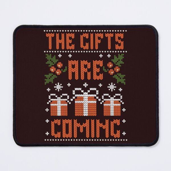 Item preview, The gifts are coming - festive Christmas pattern in the style of a knitted ugly sweater. designed and sold by SaraSumi.