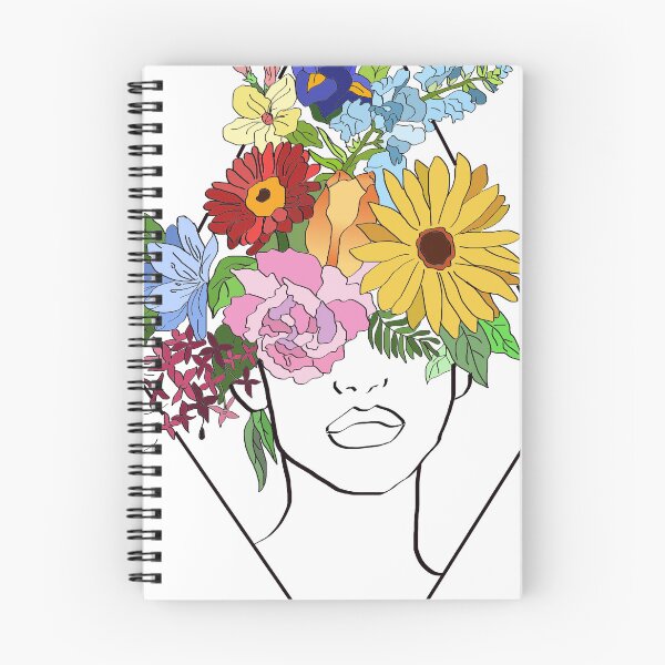 Item preview, Woman with colorful Flowers on her Head designed and sold by colorfulglee.