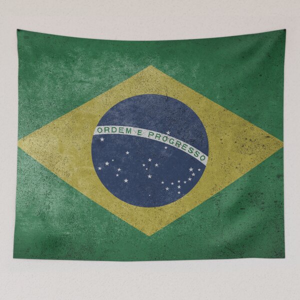 Item preview, Distressed, Old, Faded & Worn Flag of Brazil (bandeira do Brasil) designed and sold by STUDIO-72.