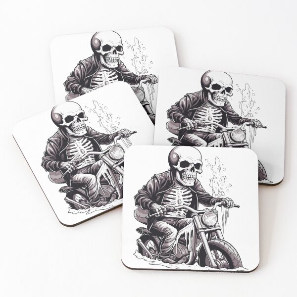 Item preview,  Skull wearing a biker helmet designed and sold by kuzzaco.