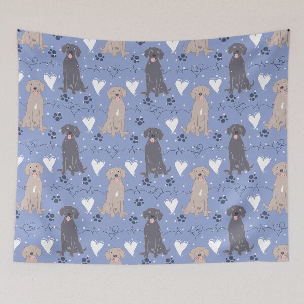 Item preview, LOVE Blue and Gray Weimaraners Weim designed and sold by Lulupainting.