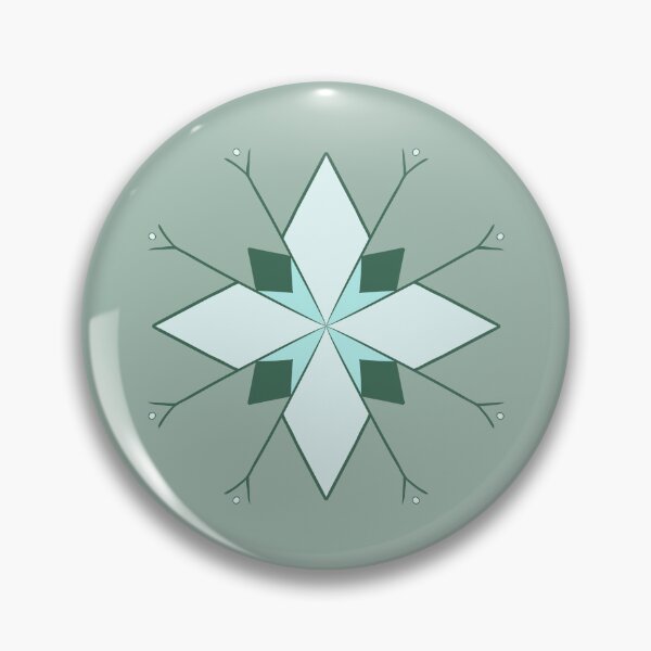 Item preview, Art deco snowflake in green motif designed and sold by martaaileen.