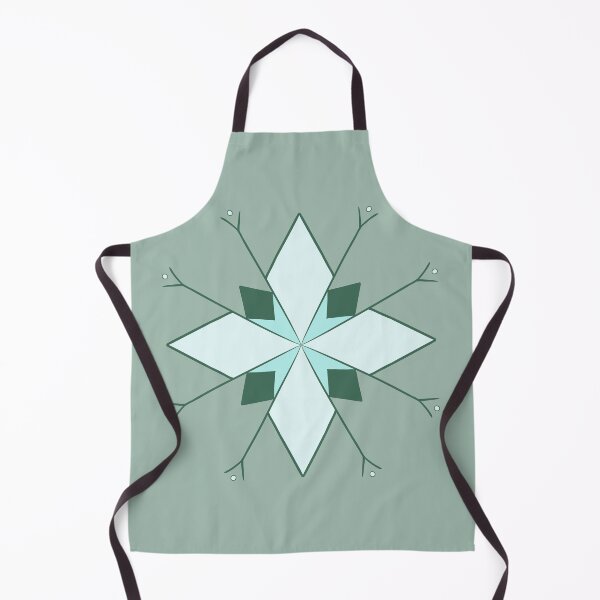 Item preview, Art deco snowflake in green motif designed and sold by martaaileen.