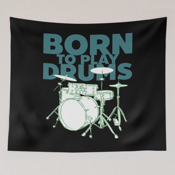 Item preview, Born To Play Drums, Line Art Drawing Of Drum set designed and sold by CJansuebsri.
