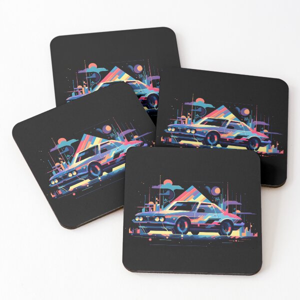 Item preview, Rainbow car made from a collage of sparsely arranged rectangular paper cut-outs in bright colors designed and sold by Gabi.Media.