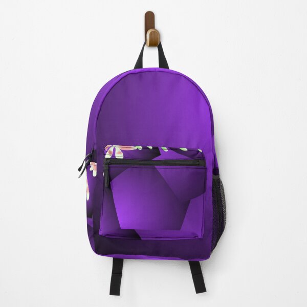 Item preview, Purple gradient background with geometric shapes and flowers on it designed and sold by SunbeamMoon111.