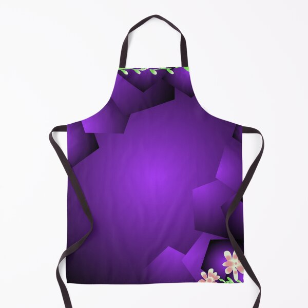 Item preview, Purple gradient background with geometric shapes and flowers on it designed and sold by SunbeamMoon111.