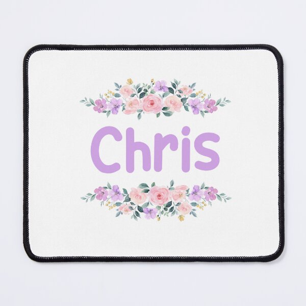 Item preview, Purple Flower Chris Name Label designed and sold by NormadWorld.