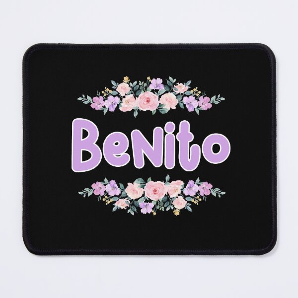 Item preview, Purple Flower Benito Name Label (Black) designed and sold by NormadWorld.