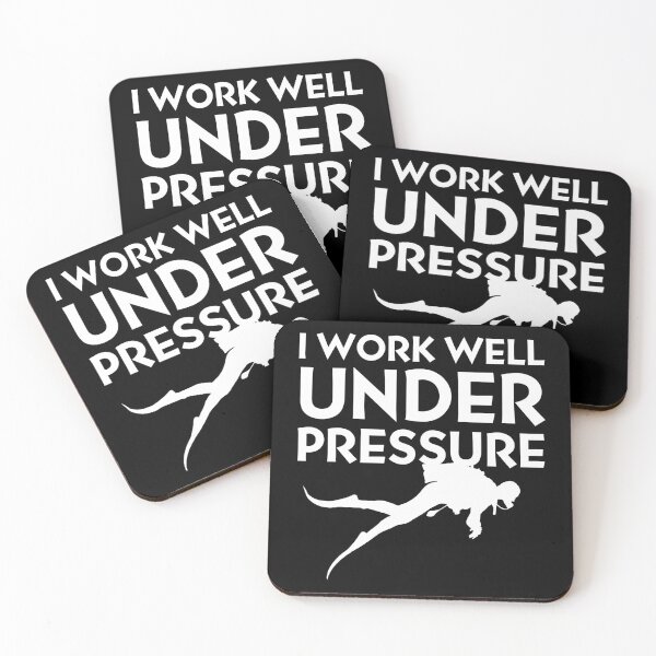 Item preview, "I work well under pressure" funny text for Scuba Divers designed and sold by in-leggings.