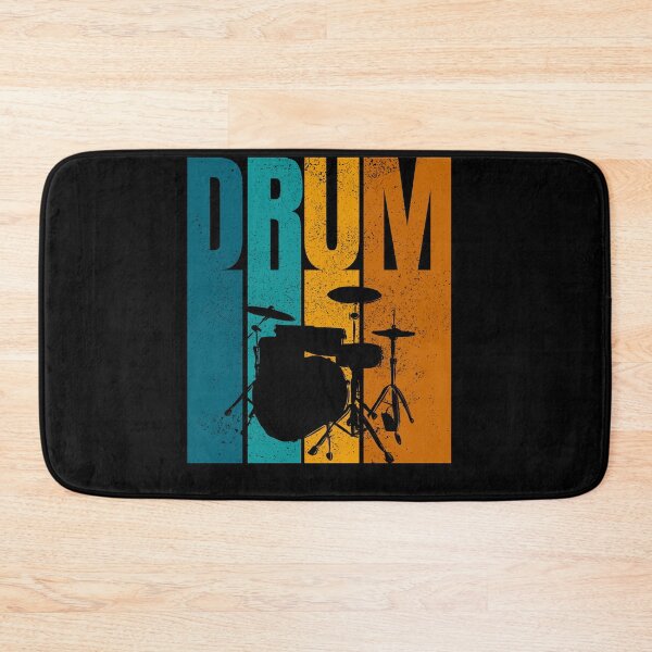 Item preview, Silhouette Drum Set Drawing, Vintage Colors Texture designed and sold by CJansuebsri.