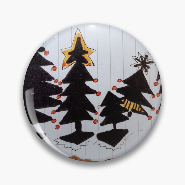Item preview, Christmas trees in black designed and sold by ArtbyColleen.