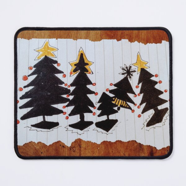 Item preview, Christmas trees in black designed and sold by ArtbyColleen.