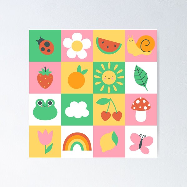 Item preview, summer items checkered pattern designed and sold by burbura.
