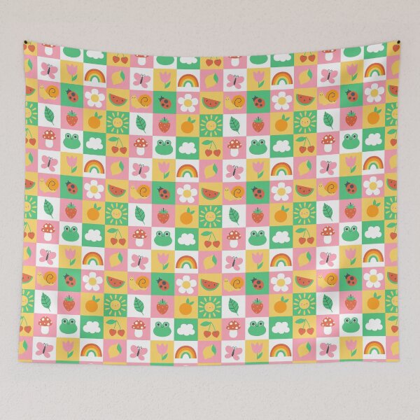 Item preview, summer items checkered pattern designed and sold by burbura.