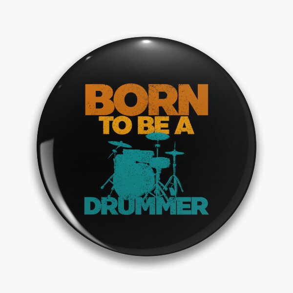 Item preview, Silhouette Drum Set Drawing, Born To Be A Drummer, Vintage Colors Texture designed and sold by CJansuebsri.