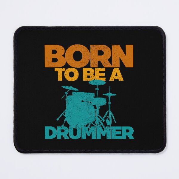 Item preview, Silhouette Drum Set Drawing, Born To Be A Drummer, Vintage Colors Texture designed and sold by CJansuebsri.
