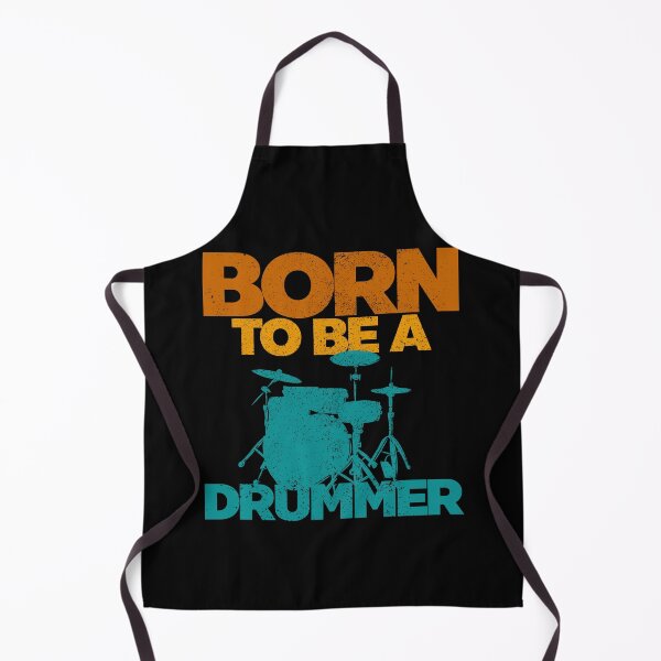 Item preview, Silhouette Drum Set Drawing, Born To Be A Drummer, Vintage Colors Texture designed and sold by CJansuebsri.