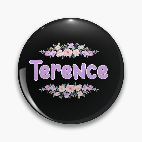 Item preview, Purple Flower Terence Name Label (Black) designed and sold by NormadWorld.