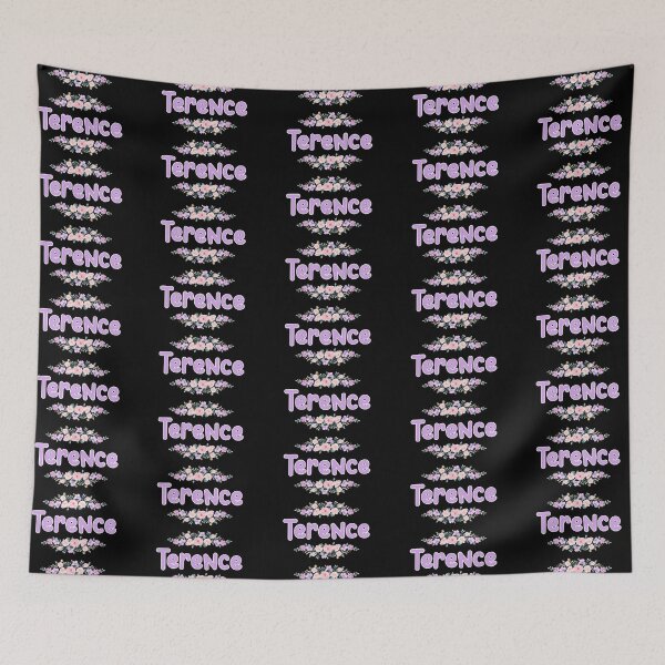 Item preview, Purple Flower Terence Name Label (Black) designed and sold by NormadWorld.