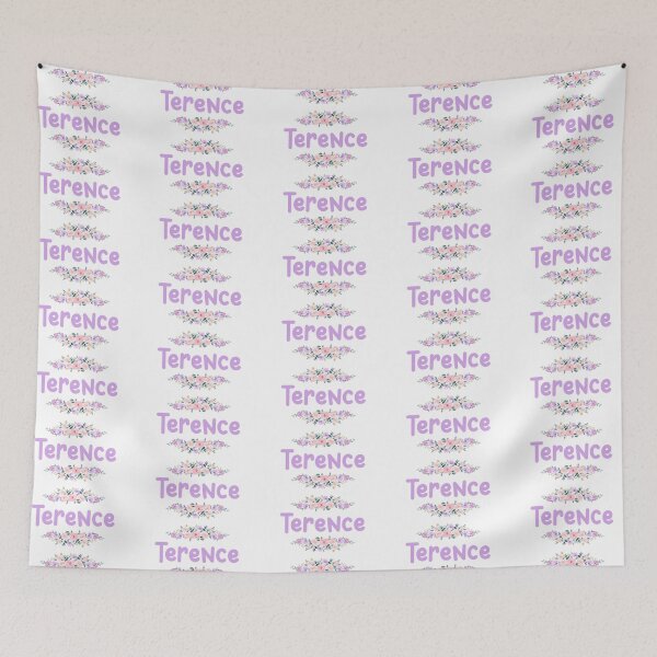 Item preview, Purple Flower Terence Name Label designed and sold by NormadWorld.