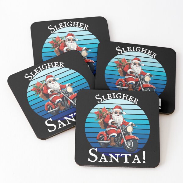 Item preview, Vintage Santa Riding Motorcycle Mens Funny Christmas Biker designed and sold by BunBuntheDog-.