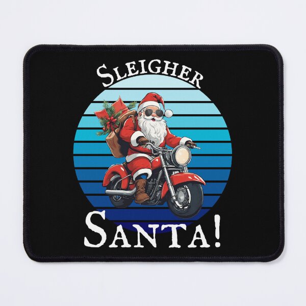 Item preview, Vintage Santa Riding Motorcycle Mens Funny Christmas Biker designed and sold by BunBuntheDog-.