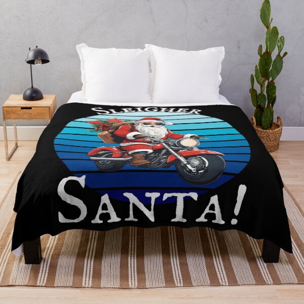 Item preview, Vintage Santa Riding Motorcycle Mens Funny Christmas Biker designed and sold by BunBuntheDog-.