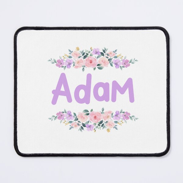 Item preview, Purple Flower Adam Name Label  designed and sold by NormadWorld.