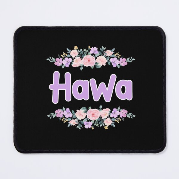 Item preview, Purple Flower Hawa Name Label (Black) designed and sold by NormadWorld.