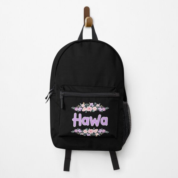 Item preview, Purple Flower Hawa Name Label (Black) designed and sold by NormadWorld.