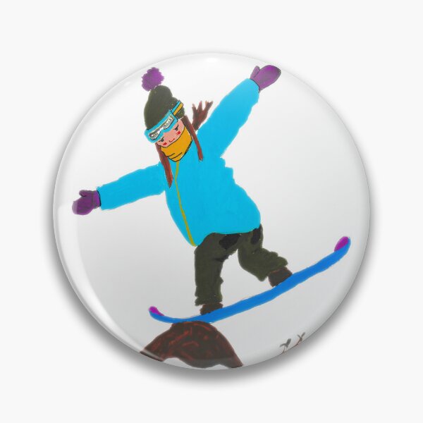 Item preview, Snowboarding girl jibbing rock designed and sold by Tanuki-Time.