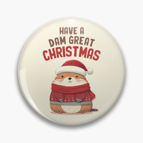 Item preview, Have A Dam Great Christmas Marmot designed and sold by KAI-Studio.