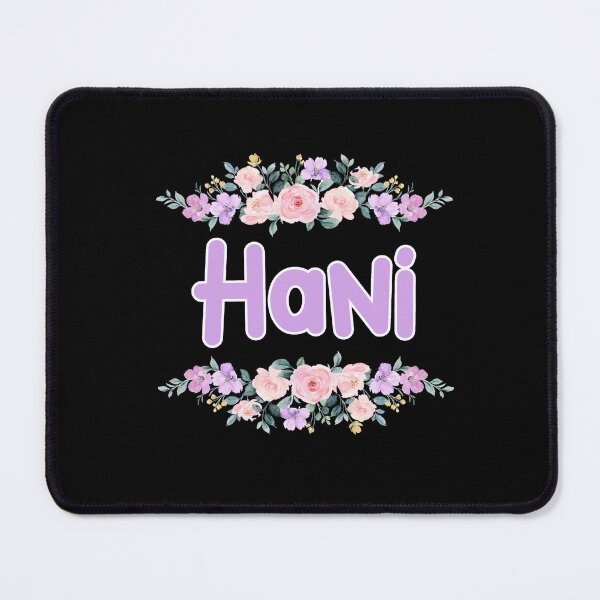 Item preview, Purple Flower Hani Name Label (Black) designed and sold by NormadWorld.
