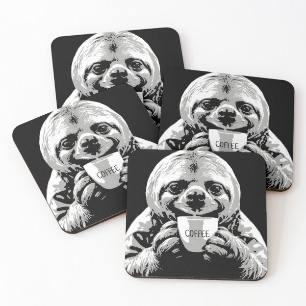 Item preview, Sloth Drinking Coffee designed and sold by ratchawoot.