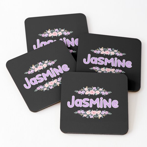 Item preview, Purple Flower Jasmine Name Label (Black) designed and sold by NormadWorld.