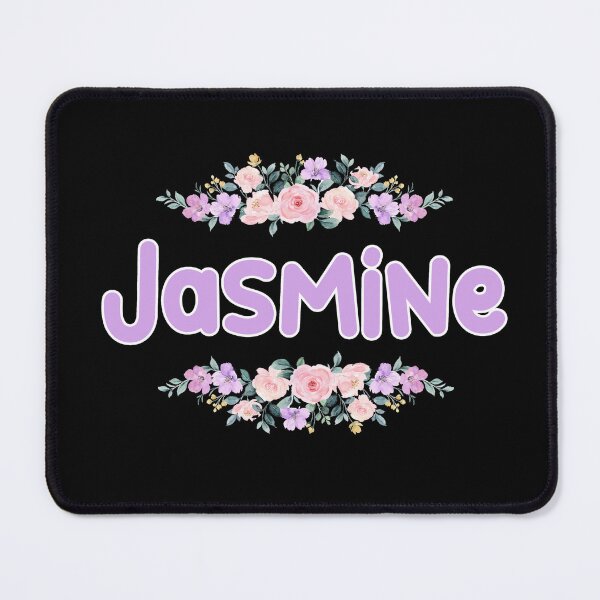 Item preview, Purple Flower Jasmine Name Label (Black) designed and sold by NormadWorld.
