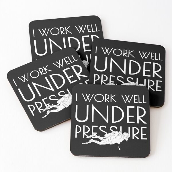 Item preview, "I work well under pressure" funny text for Scuba Divers designed and sold by in-leggings.