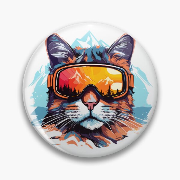 Item preview, Snow Cat with Goggles designed and sold by DetourShirts.