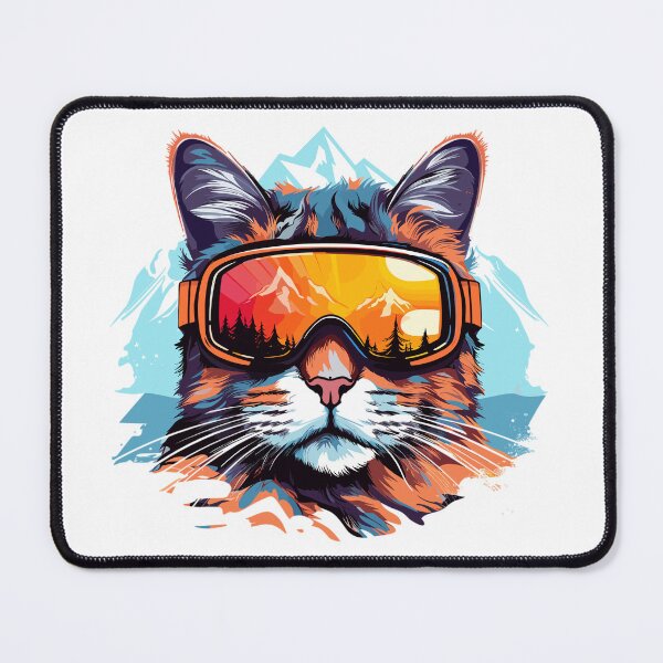 Item preview, Snow Cat with Goggles designed and sold by DetourShirts.